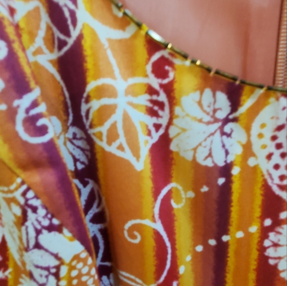 Amanda Smith Cotton Jackie O Colorful Sleeveless Midi A Line Dress Size 4 - Picture 5 of 7